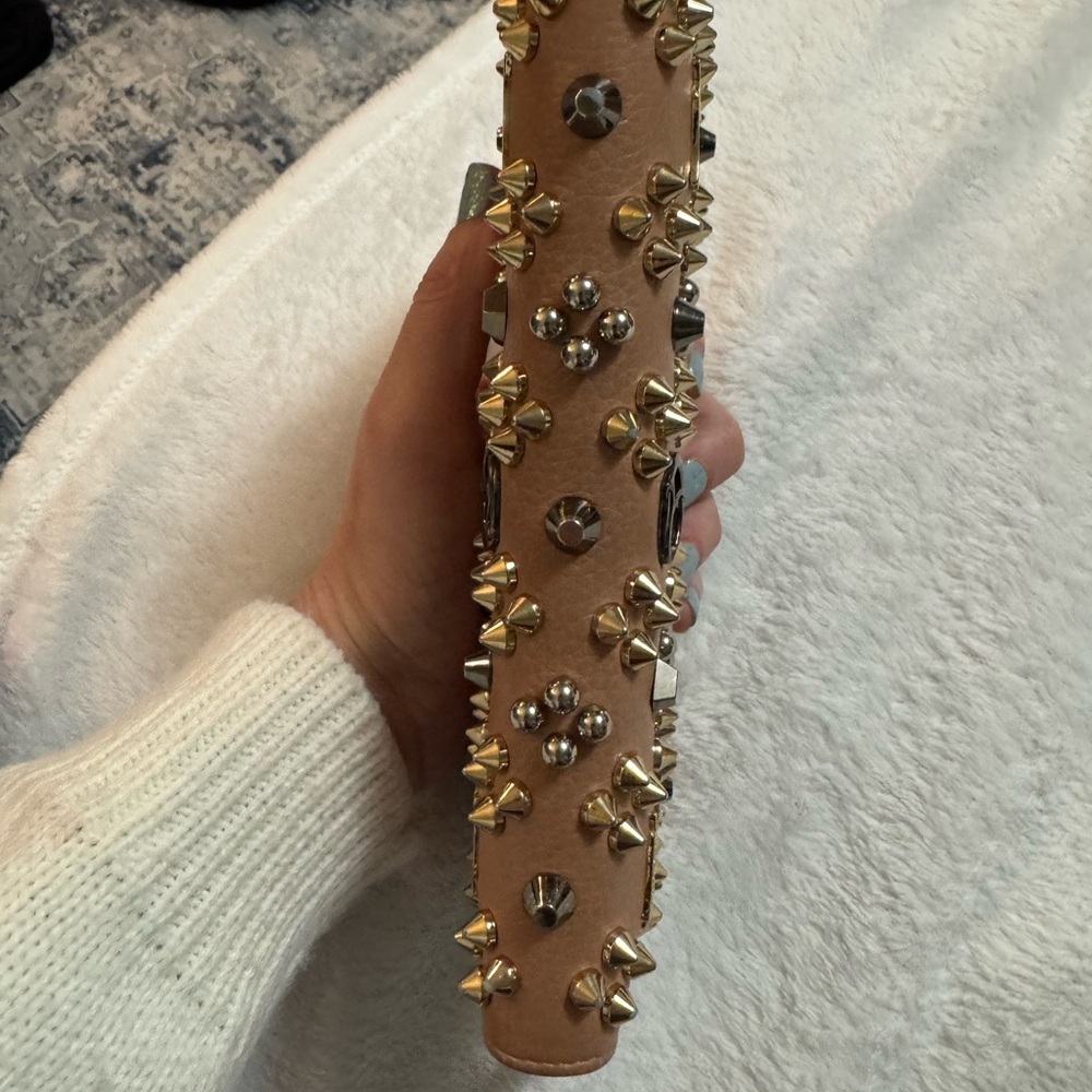 Christian Louboutin Blush Color Wallet with Metallic Accents - Picture 6 of 12